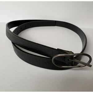 Calvin Klein Buckle Belt Black Engraved-Logo XL